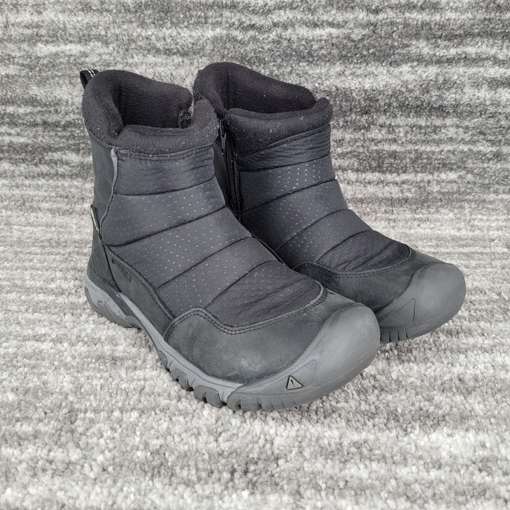 KEEN Womens Winter Boots Black Puffer Waterproof Insulated Thermal Size 7